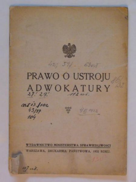 Prawo o ustroju adwokatury 1932 r.