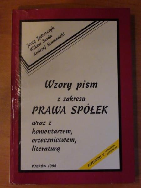 Wzory pism z zakresu prawa spółek