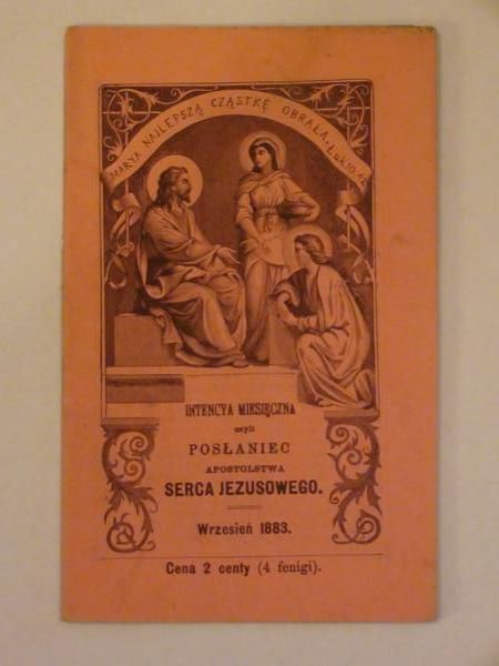 Intencya miesięczna czyli posłaniec Apostolstwa Serca Jezusowego (wrzesień 1883)