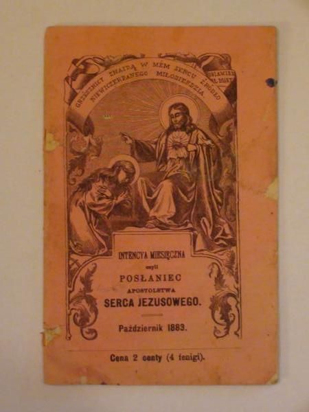 Intencya miesięczna czyli posłaniec Apostolstwa Serca Jezusowego (październik 1883)