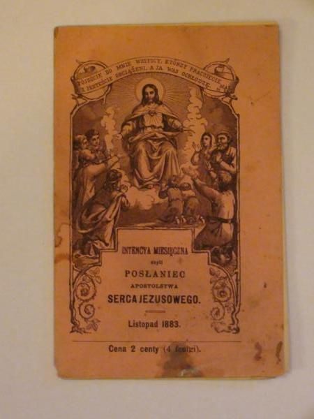 Intencya miesięczna czyli posłaniec Apostolstwa Serca Jezusowego (listopad 1883)