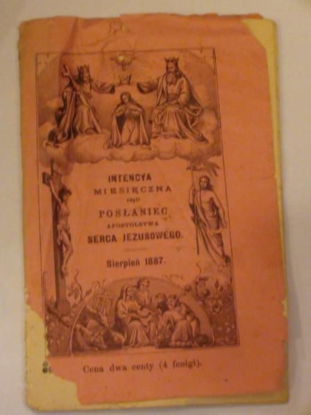 Intencya miesięczna czyli posłaniec Apostolstwa Serca Jezusowego (sierpień 1887)