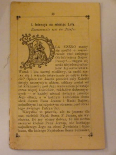Intencya miesięczna czyli posłaniec Apostolstwa Serca Jezusowego (luty 1889)