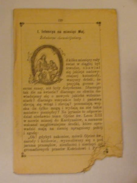 Intencya miesięczna czyli posłaniec Apostolstwa Serca Jezusowego (maj 1887)