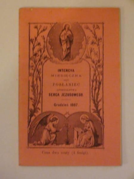 Intencya miesięczna czyli posłaniec Apostolstwa Serca Jezusowego (grudzień 1887)