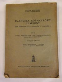 Rachunek Różniczkowy i całkowy 1949 r.