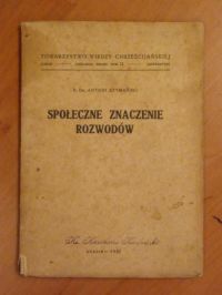 Społeczne znaczenie rozwodów (1931 r.)