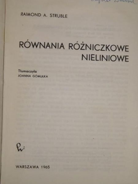 Równania różniczkowe nieliniowe