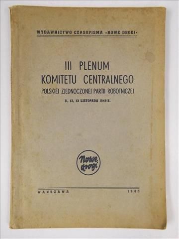 III Plenum Komitetu Centralnego Polskiej Zjednoczonej Partii Robotniczej, 1949 r.