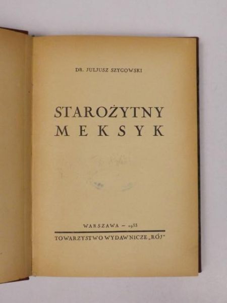 Starożytny Meksyk, 1933 r.