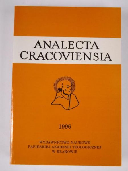 Analecta Cracoviensia, Tom XXVIII