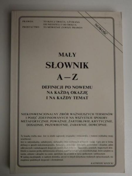 Mały słownik definicji po nowemu