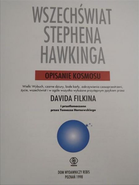 Filkin David - Wszechświat Stephena Hawkinga