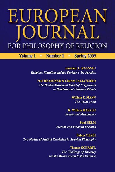 European Journal for Philosophy of Religion 1 (2009)