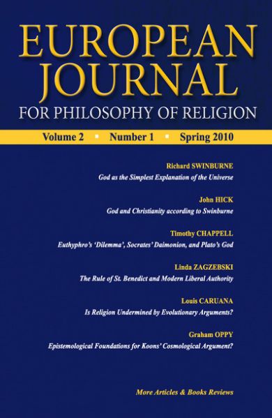European Journal for Philosophy of Religion 1 (2010)