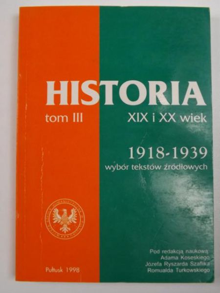 Historia XIX i XX wiek: 1918-1939, t.3