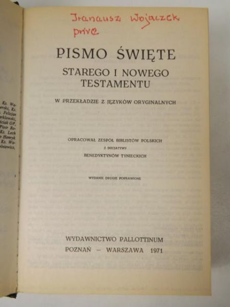 Pismo Święte Starego i Nowego Testamentu