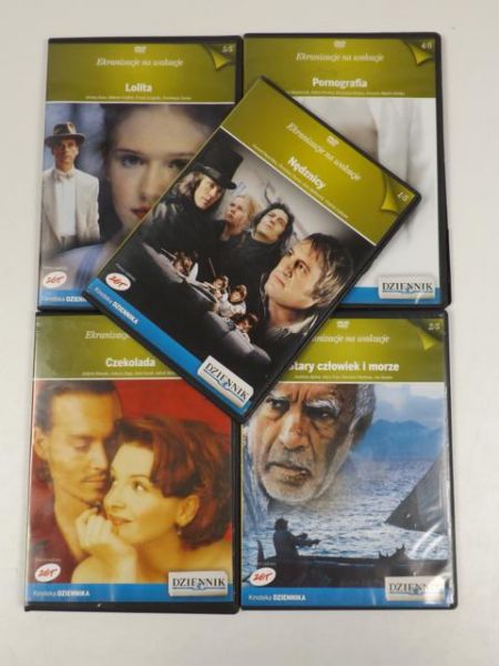 Ekranizacje na wakacje, 5 płyt DVD