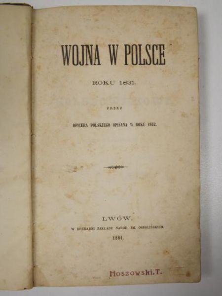 Wojna w Polsce Roku 1831, 1861 r.