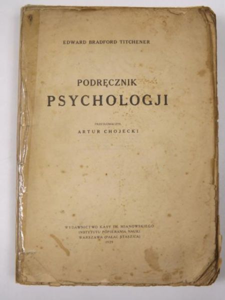 Podręcznik psychologji, 1929 r.