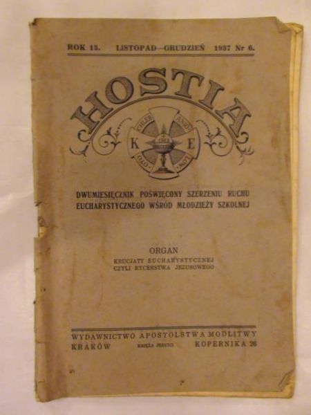 Hostia listopad-grudzień 1937r.
