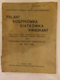 Palant, koszykówka, siatkówka, kwadrant 1928r.