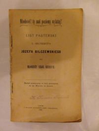 List pasterski arcybiskupa a ego do młodzieży szkół średnich 1905r.