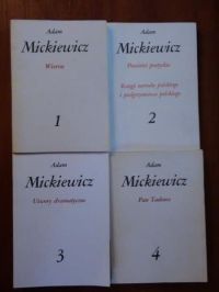 Mickiewicz Adam - Dzieła poetyckie (tom I-IV)