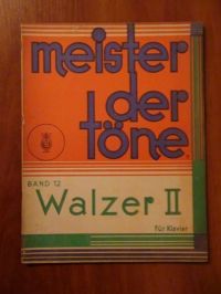 Walzer II. Fur Klavier. Band 12 (nuty)
