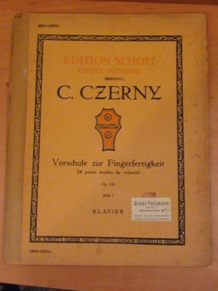 Czerny  - Vorschule zur Fingerfertigkeit: 24 petits etude de velocite: Op. 636 . Wyd. ok. 1900 (nuty)