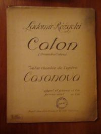 Caton (Piosenka Caton), nuty z ok. 1920 r.