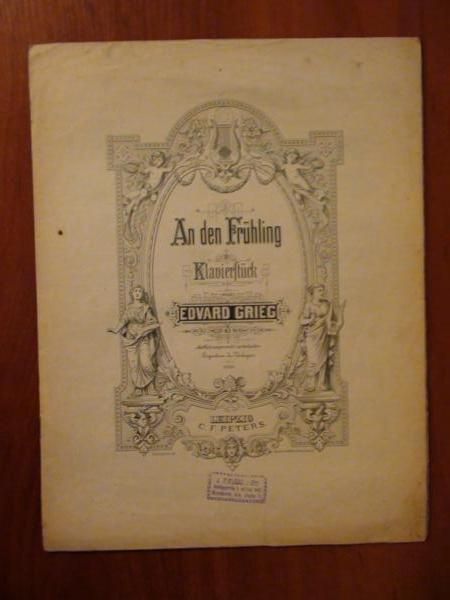 An den Fruhling. Klavierstuck von Edvard Grieg (nuty, ok. 1900 r.)