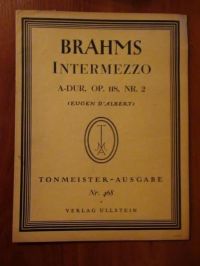 Brahms Intermezzo A-dur, Op. 118, Nr. 2 (nuty, 1928 r.)