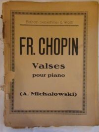 Chopin Fryderyk  - Valses pour piano (nuty) ok. 1920