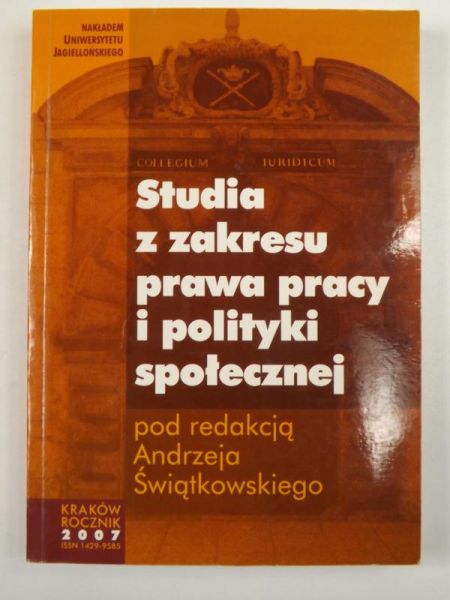 Studia z zakresu prawa pracy i polityki społecznej