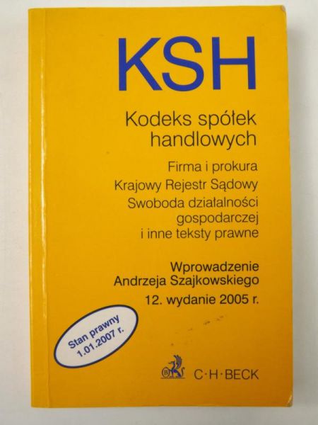 Szajkowski Andrzej - Kodeks spółek handlowych