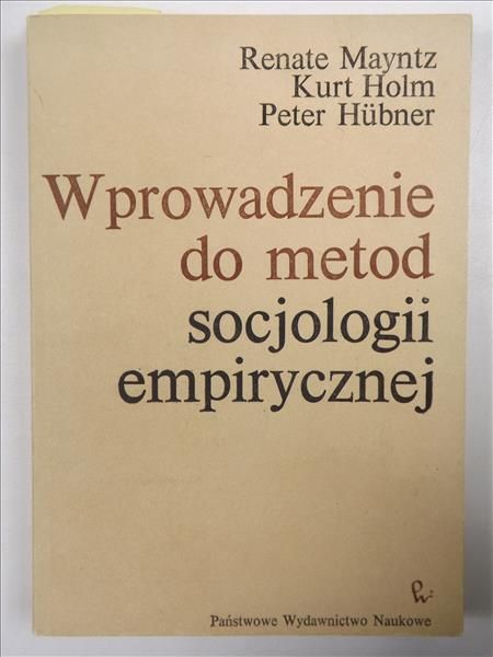 Mayntz Renate - Wprowadzenie do metod socjologii empirycznej