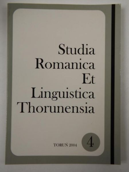 Studia Romanica et Linguistica Thorunensia, t. 4