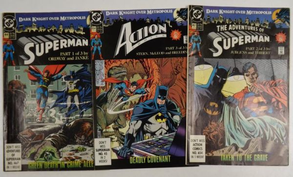 Adventures of Superman #44, 467, 654, 1990 r.