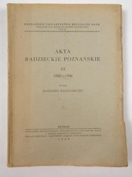Akta Radzieckie Poznańskie III (1502 - 1506 )