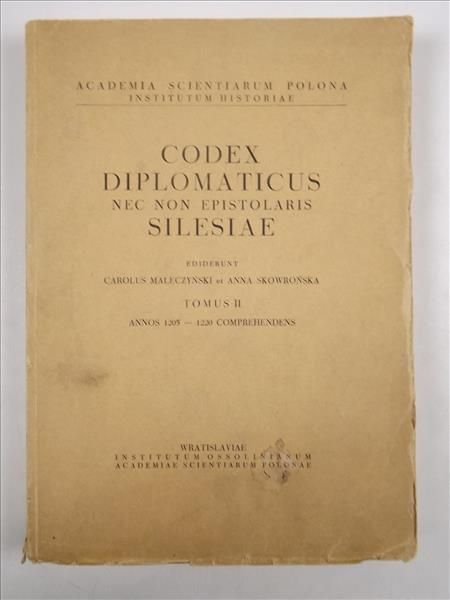 Codex diplomaticus nec non epistolaris Silesiae: Annos 1205-1220 comprehendens