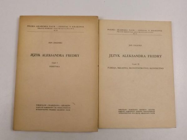 Zaleski  - Język Aleksandra Fredry Cz. I, II