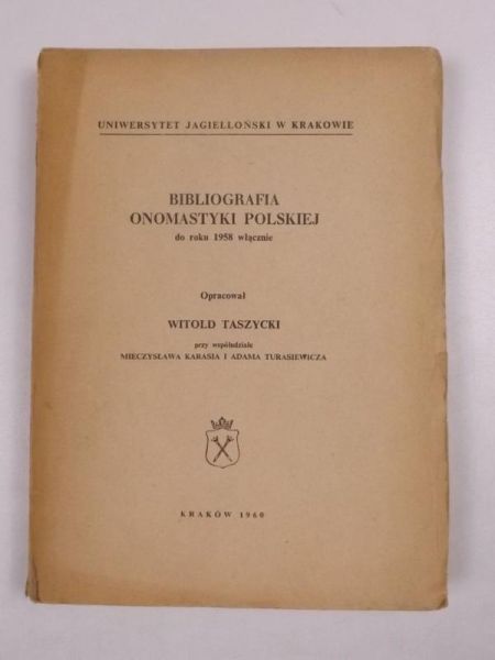 Bibliografia onomastyki polskiej