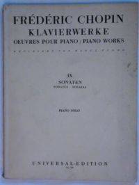 Chopin Frederic - IX Sonaten piano solo ok 1930 r. (nuty)