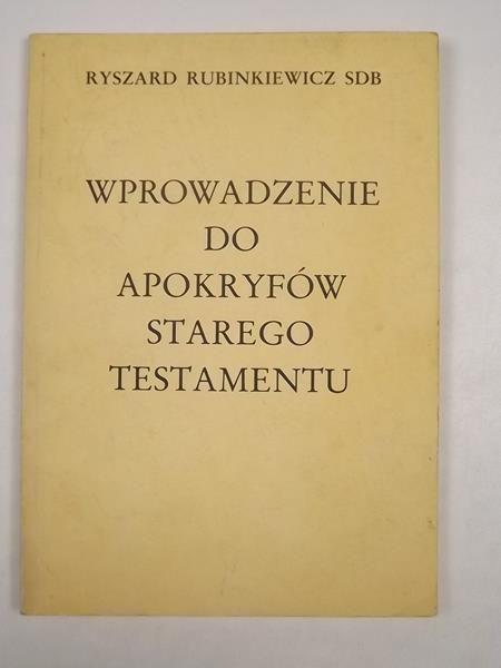 Wprowadzenie do apokryfów Starego Testamentu