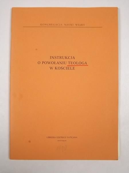 Instrukcja o powołaniu teologa w Kościele
