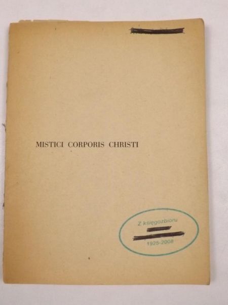 Mystici Corporis Christi, 1944 r.