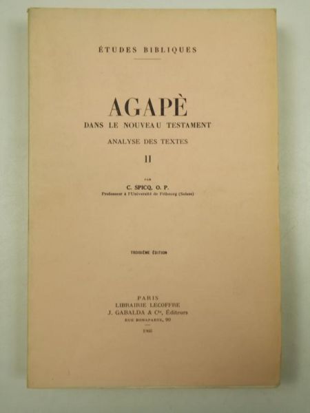 Agape dans le Nouveau Testament, II