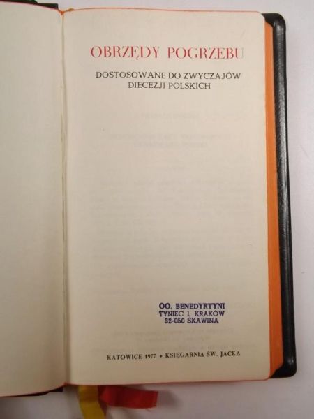 Obrzędy pogrzebu. Dostosowane do zwyczajów diecezji polskich