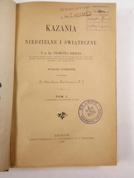 Kazania niedzielne i świąteczne, 1888 r.